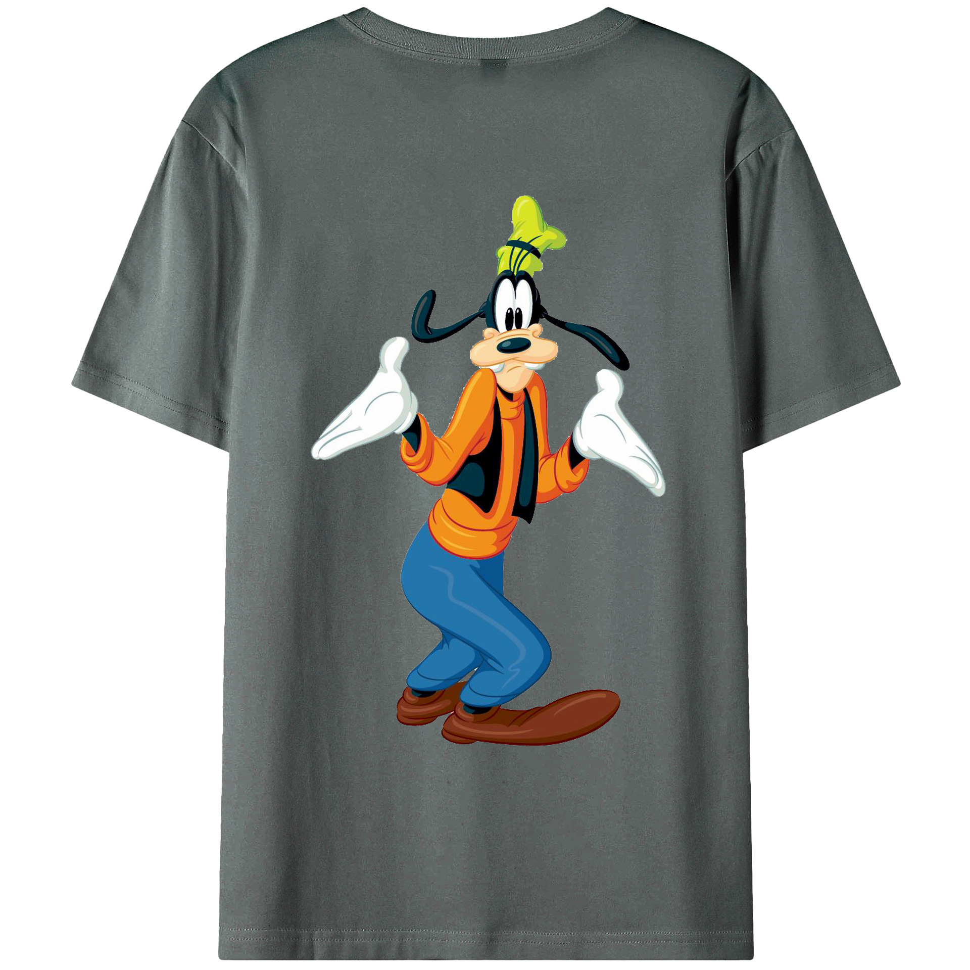 ミッキーマウス Mickey Mouse 綿100％ メンズ半袖Tシャツ（バックプリント） 通気性